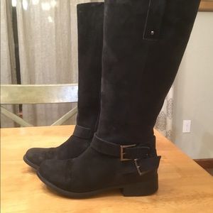 Beautiful CLARKS Black Suede Boots